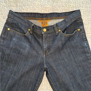 Tory Burch Women's Dark Blue Straight Leg Jeans